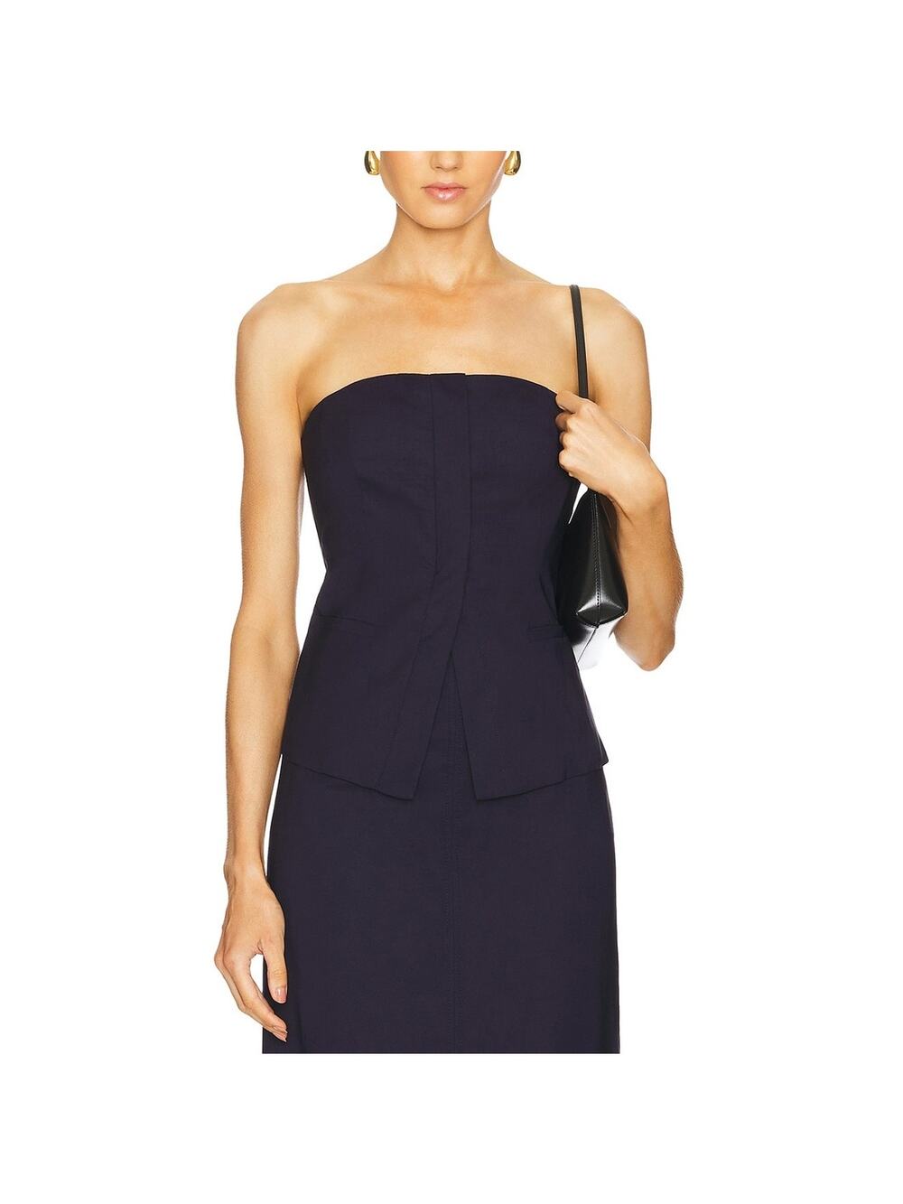 A.L.C. Strapless Navy Renee Top Size 8
